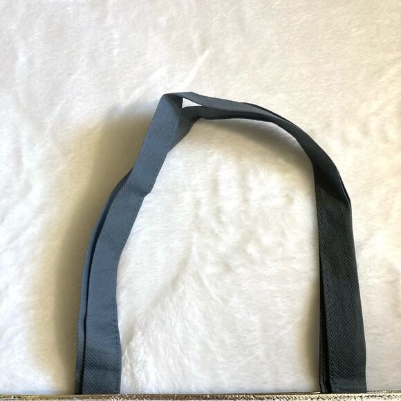 Steve Madden I’m With Steve Silver Metallic Oversized Shopper Tote Bag Pocket - Picture 6 of 8